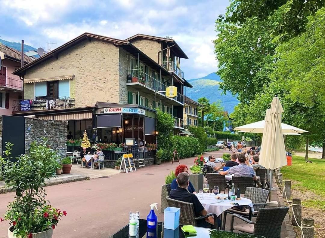 Osteria La Riva Hotel Minusio Eksteriør billede